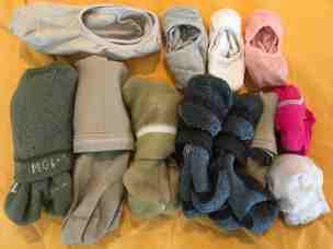 Camp wardrobe socks