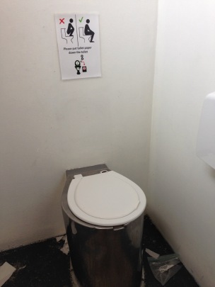 Primitive toilet along trail in NZ